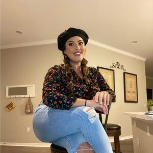 Banana republic floral long sleeve body suit